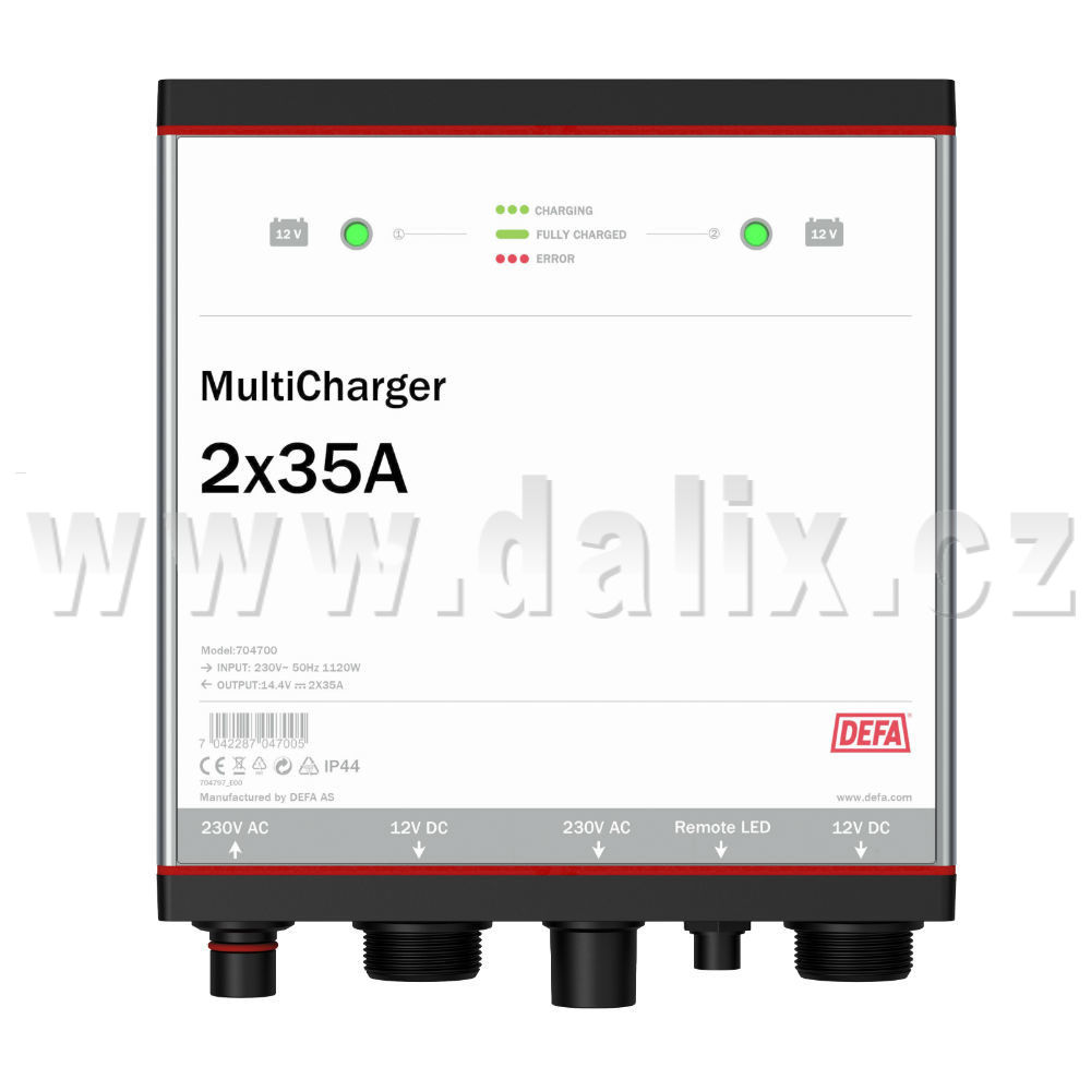 Bateriová nabíječka DEFA MultiCharger 2x35A
